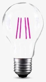 Foco Filamento Fucsia 4W, E27, Ba