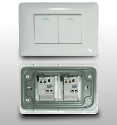 Interruptor Doble, Blanco, Dx