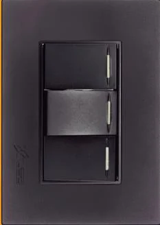 Interruptor Triple Conmutable 16A Linea Tempo Negro, Mf