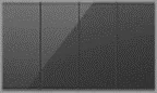 Interruptor Cuadruple, Glass Negro, Dx