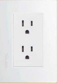 Toma Corriente Doble Americano Polarizado Linea Tempo Blanco, 16A, Mf