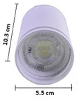 Spot Sobrepuesto Fijo Blanco Boquilla GU10 IP20, Aluminio, Dx