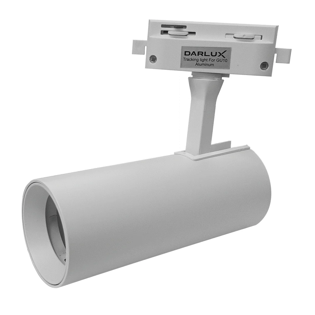 Spot Riel Movil, Blanco, 1XGU10, IP20, Aluminio, Dx