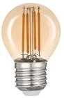 Foco Vintage Antique Retro, Ámbar, G80, 4W, E27, 2700K, Globo Pequeño, Os