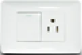 Toma + Interruptor (mixto), Blanco, Dx Blanco
