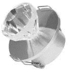 Foco LED Ojo De Dragón, Forma Diamante, 3W, 3500K Color Silver, Mf