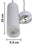 Lampara Colgante Negro (blanco), Boquilla GU10, IP20, Aluminio, Dx