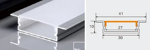 Euro Perfil Aluminio, Empotrar, Blanco, Dx