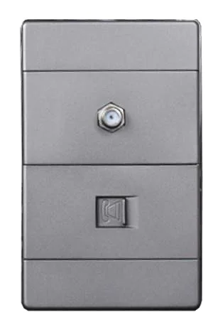 Interruptor Simple Conmutable 16A, Linea Fussion Elite Plateado, Gl