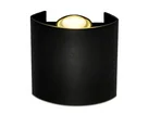 Aplique Negro, 2X2W, 3000K, IP65, Plástico Reforzado, Dx
