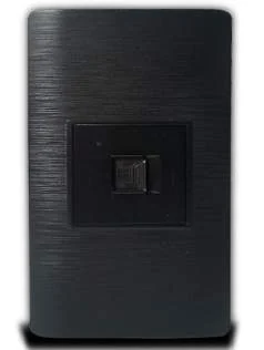 Tomacorriente + Jack Tv Coaxial, Fussion Negro, Gl