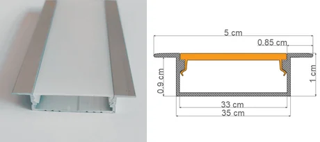 Sigma Lite Perfil Aluminio, Empotrar, Negro, Dx