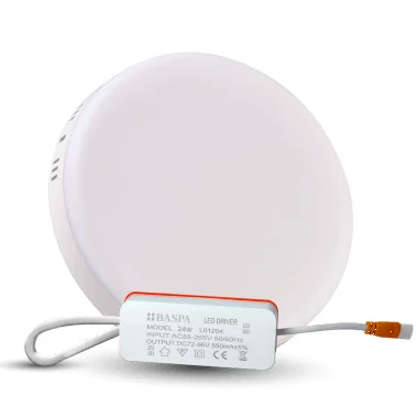 Panel Sobrepuesto Redondo 24W, Sin Borde, Alta Potencia, 6500K, Lumenn, Ba