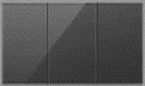 Interruptor Triple, Linea Glass, Darlux Negro