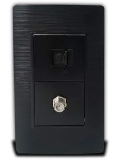 Interruptor Triple 16A,FUSSION Negro, Gl