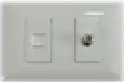 Toma Tv Coaxial + Datos Lan, Blanco, Dx Blanco