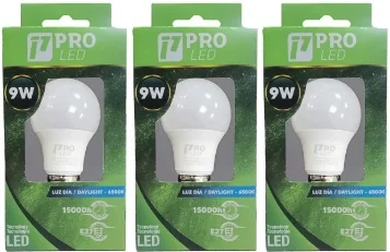 Foco LED Mini 9W, E27, 3U, 6500K, Pm