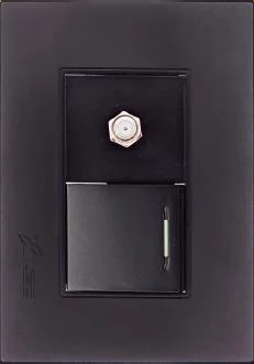 Toma Dual Tv + Interruptor, Linea Tempo Color Negro Mf