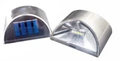 Aplique LED De Pared Con Panel Solar Batería 1000MAH, Color Silver, Caja 2 Unidades, Mf