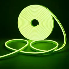 Cinta Neón 5M, 12VDC, Verde Limón, 5X11MM, IP65, 8W/M, Ba