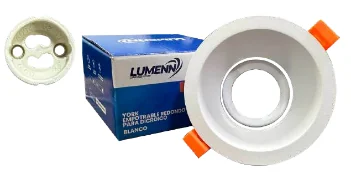 Carcaza Ojo De Buey, Base Flex GU10 Blanca, Ba