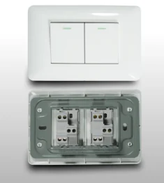 Conmutador Doble, Blanco, Dx