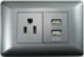 Tomacorriente - 2 USB, 5V, 2,1A, Blanco, Dx Negro