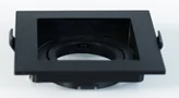 Spot Empotrable Plástico Reforzado, Carcaza Movil Cuadrada, Negro, Sin Boquilla GU10, 102X102X35 Mm, Dx