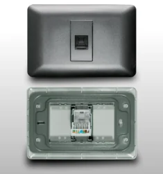 Toma Datos Lan CAT-5E, Gris, Dx