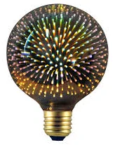 Foco LED Decorativo Tornado, 3W, Estrella 3D, 2000K, E27, Fw