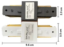 Unión Recta Riel Electrizable, Blanco, Aluminio, Dx