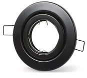 Spot Empotrable Metalico, Redondo, Negro, Movil, Sin Boquilla, Hierro Pintado, Dx