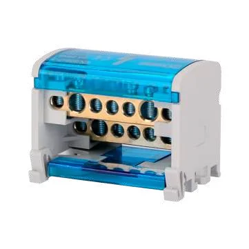 Conector De Distribucion, 2 Lineas, 7 Derivaciones, 125A/500VAC, Lumenn, Ba