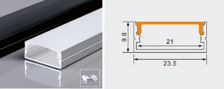 Iota Perfil Aluminio, Sobrepuesto, Blanco, Dx