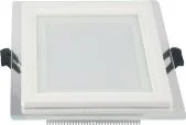 Panel LED Cuadrado Empotrable Filo De Vidrio, 18W, 200 Mm, 6500K+4000K+4500K Mf