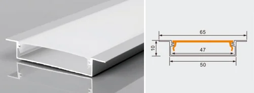 Kappa Lite Perfil Aluminio, Empotrar, Natural, Dx