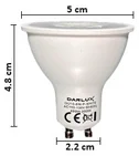 Dicroico 6W, GU10, 3000K, 480 Lm, 100-260 Vac, 38°, Dx