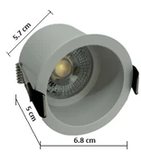 Spot Empotrable Aluminio, Redondo, Carcasa Sombrero, Blanco, Sin Boquilla, Dx