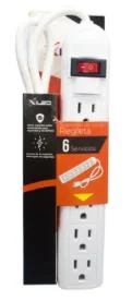 Supresor De Picos, 6 Servicios, Cable 60 Cm, 16AWG, Mf
