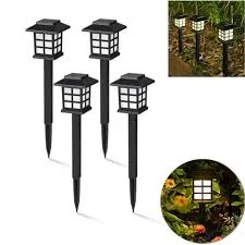 Estaca LED Con Panel Solar, Farol, Cubo Bisel, Batería 600MAH, 80LM, .3X37CM, 6500K, Os