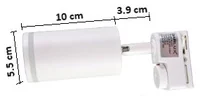 Spot Riel Movil, Blanco, 1XGU10, IP20, Aluminio, Dx
