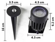 Mini Estaca Negro, 5W, IP65, Aluminio, Dx