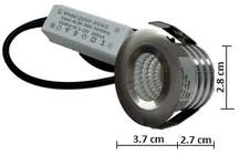 Spot Empotrado Ojo De Dragón, Redondo, Satín, 3W, 3000K, AC110-240V, Aluminio, Dx