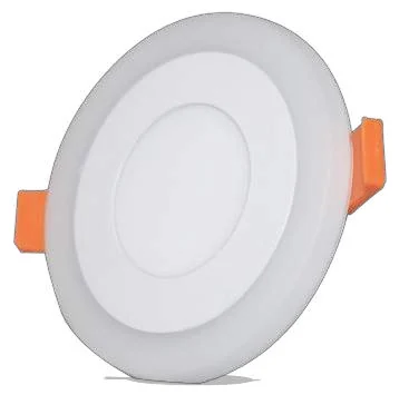 Panel LED Bicolor Empotrable Redondo, 18+6W, Contorno Luz Cálida, Il