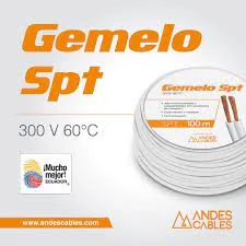 Cable Gemelo N° 2 X 12, Al, Cu, Andes Cable, 100M, Pm