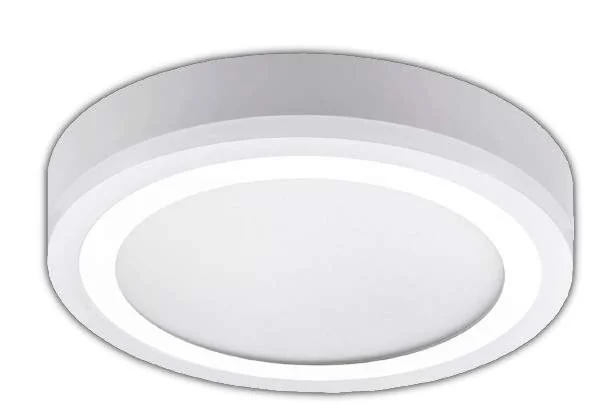 Panel LED Bicolor Sobrepuesto, Redondo, 6+3W, Contorno Luz Cálida, Il