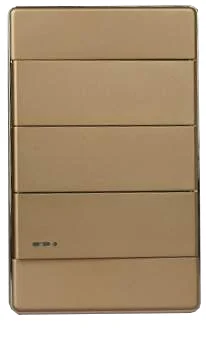 Tomacorriente Dual + USB, 5V, 2,1A, Linea Fussion Elite Dorado, Gl